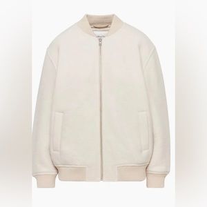 Aritzia Cream Bomber Jacket